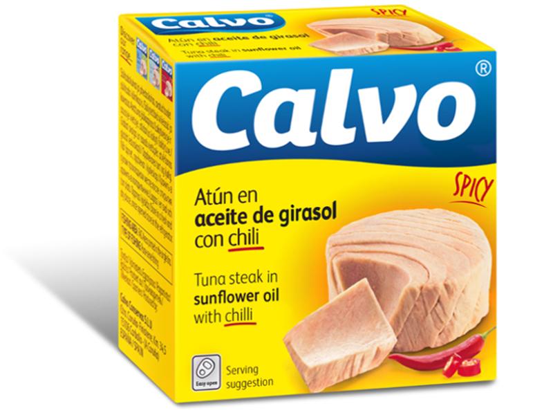 Calvo - Ton In Ulei Vegetal cu Chili 80g